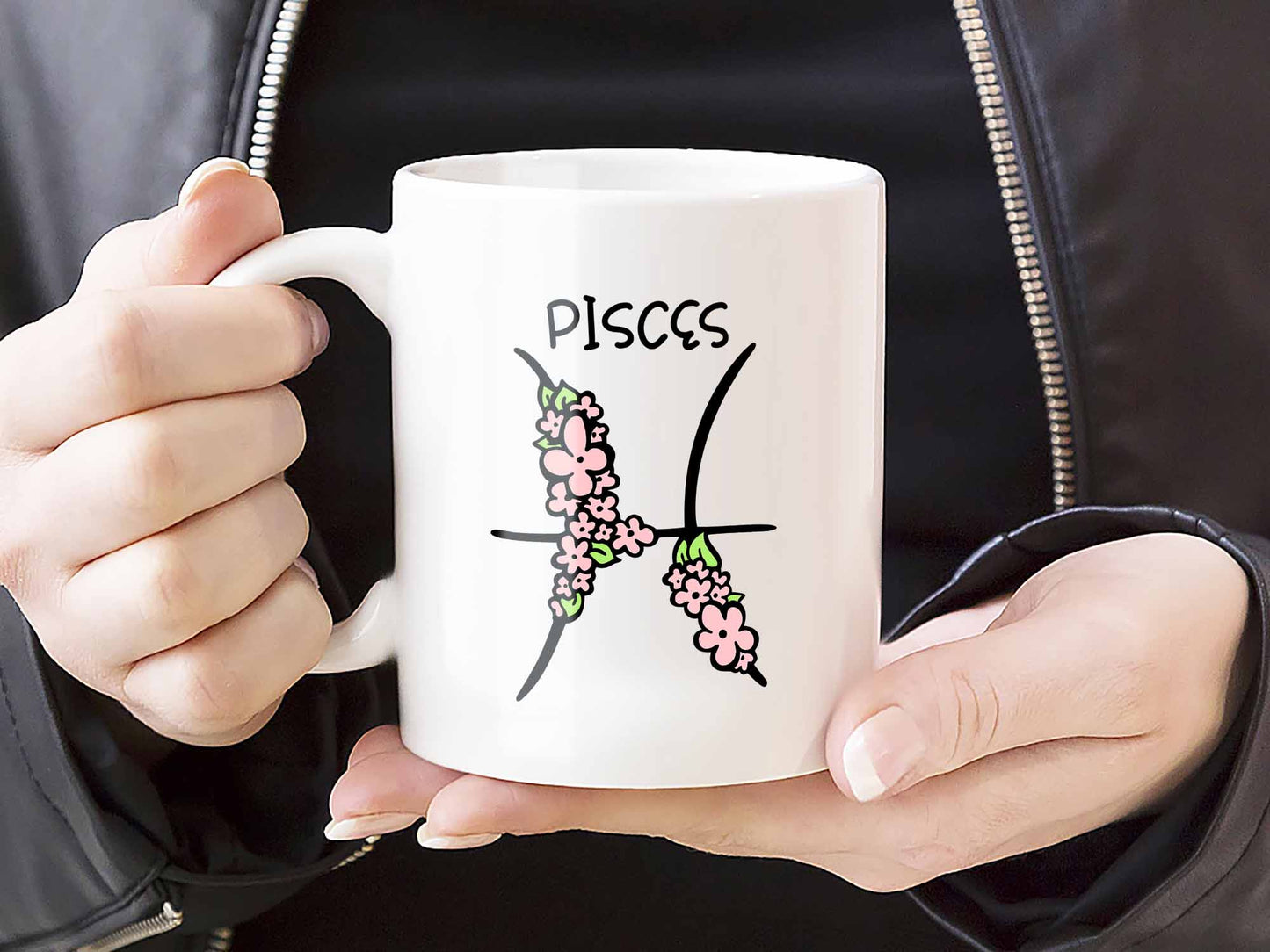 Pisces Flower Coffee Mug