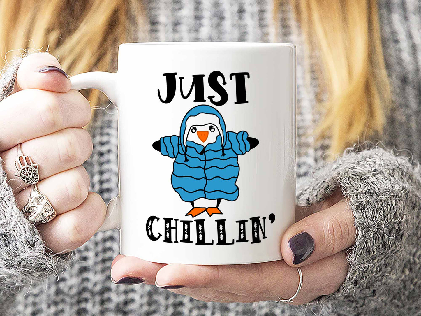 Just Chillin' Penguin Coffee Mug