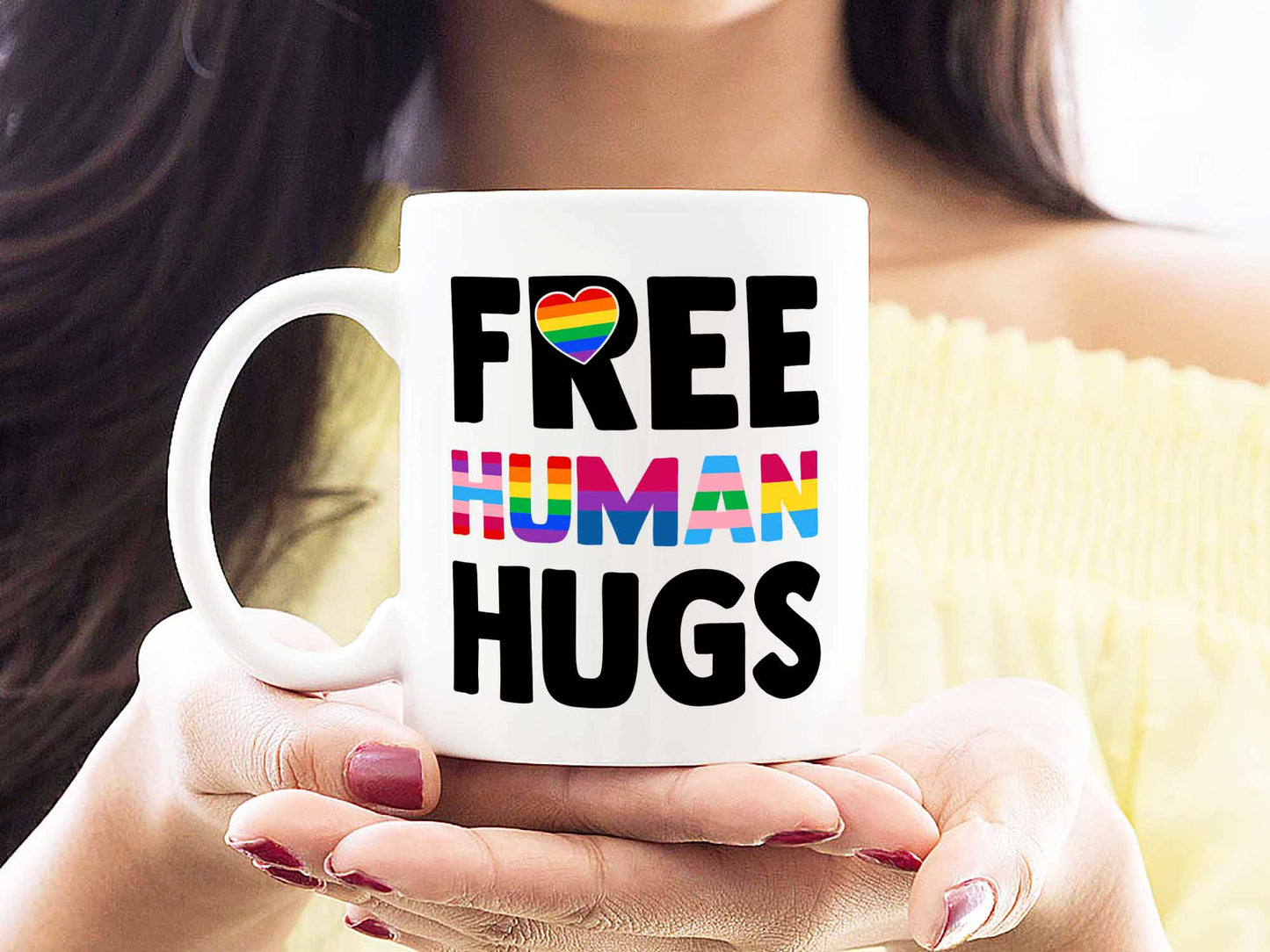 Free Human Hugs Coffee Mug