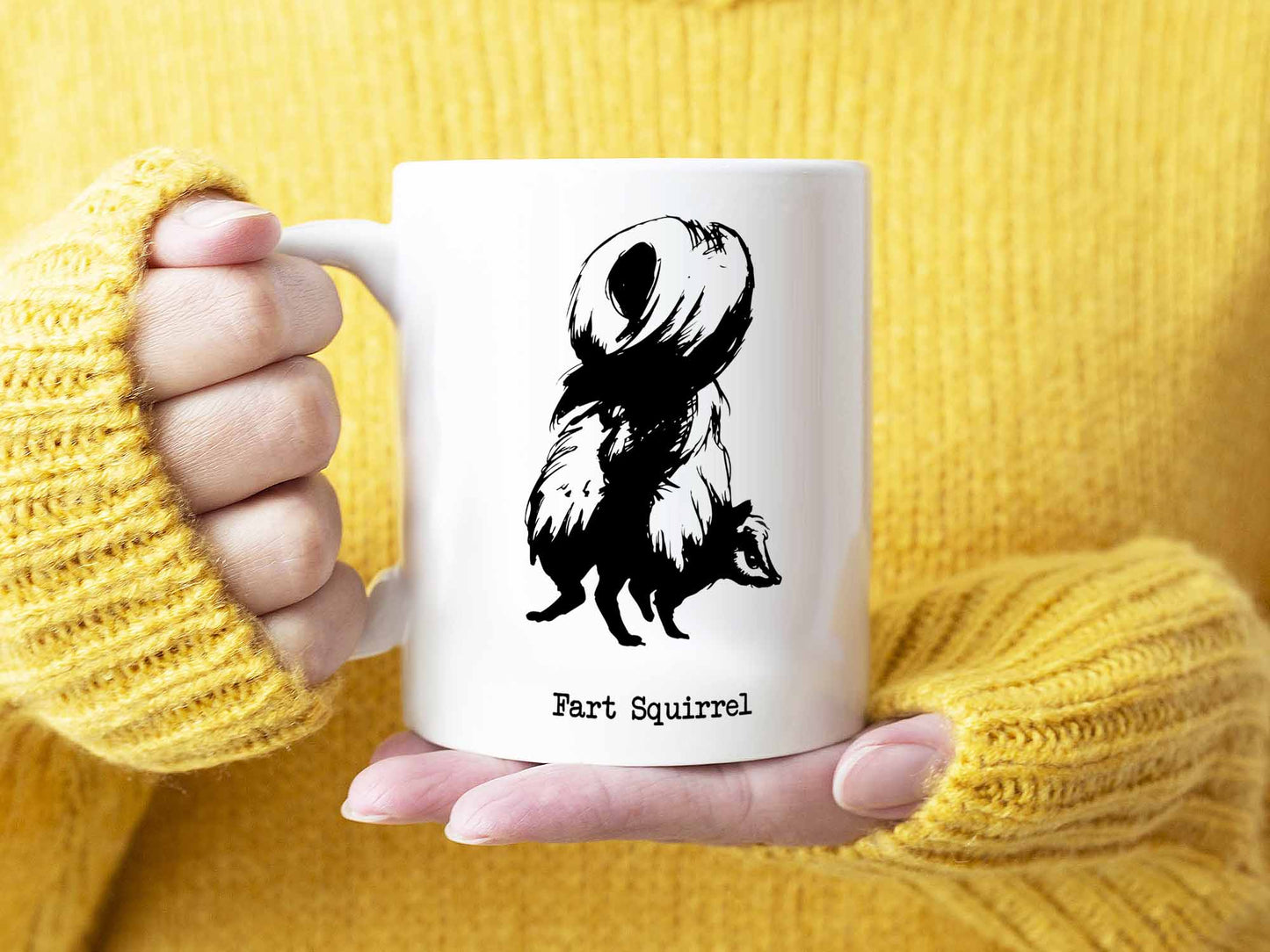 Fart Squirrel Skunk Coffee Mug