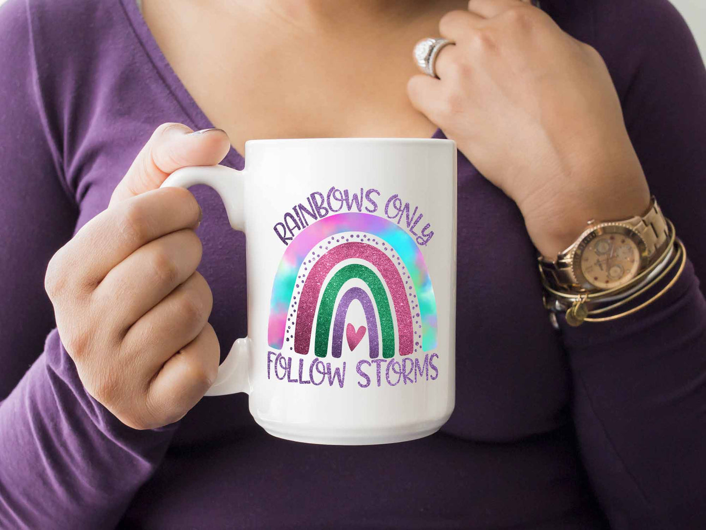 Rainbows Follow Storms Coffee Mug