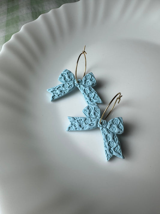 Floral Ribbons, in Blue
