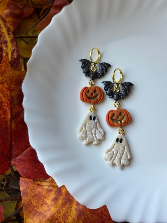Glitter Bats Halloween Dangle