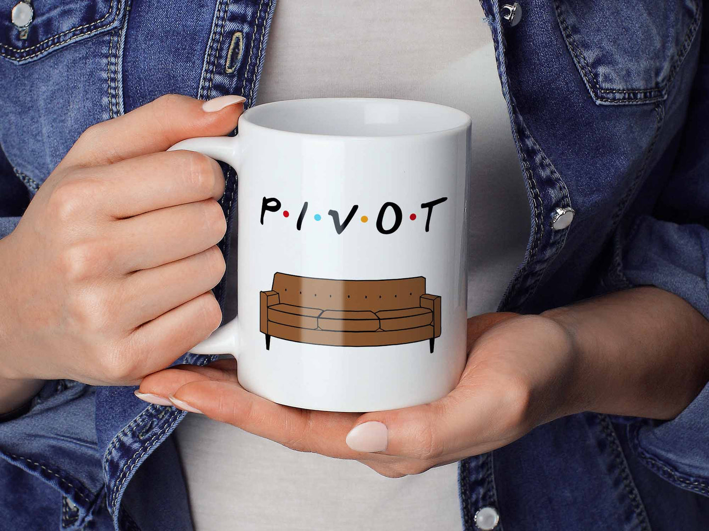 Pivot Couch Friends Coffee Mug