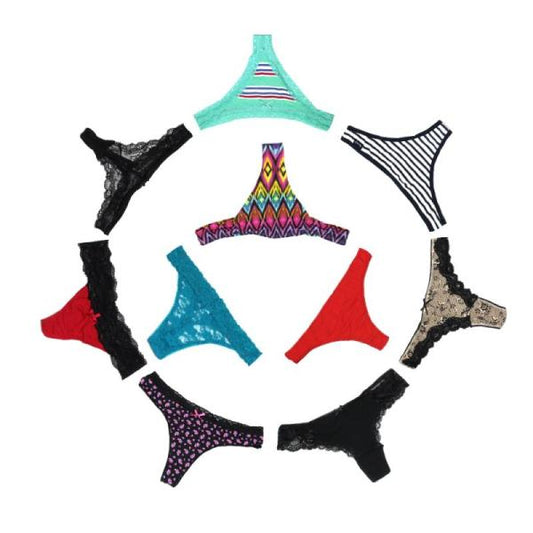 Fancy women underwear thongs and panties sold in 10 and 15 pack so you save more