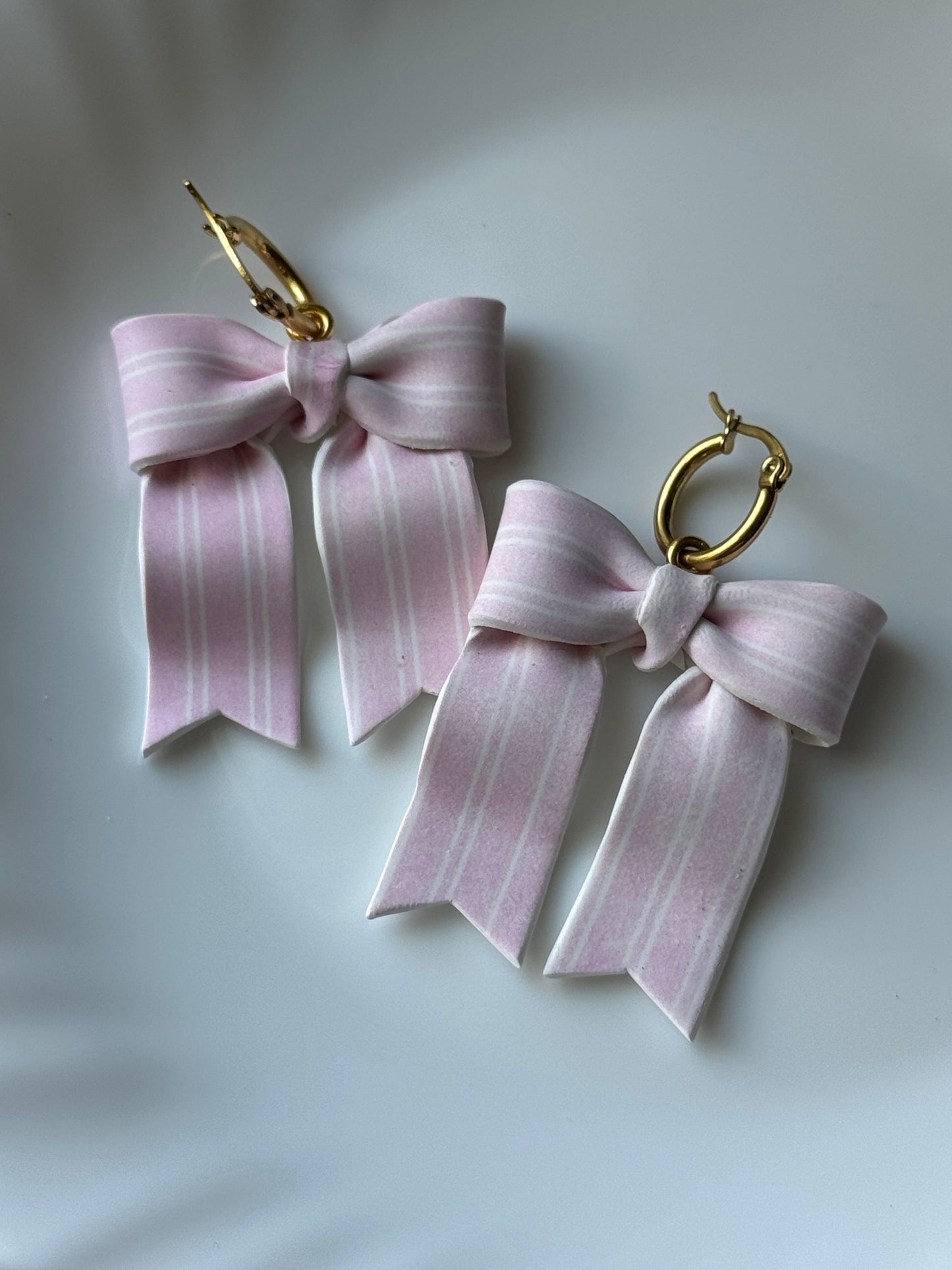 Pink Pinstripe Bows