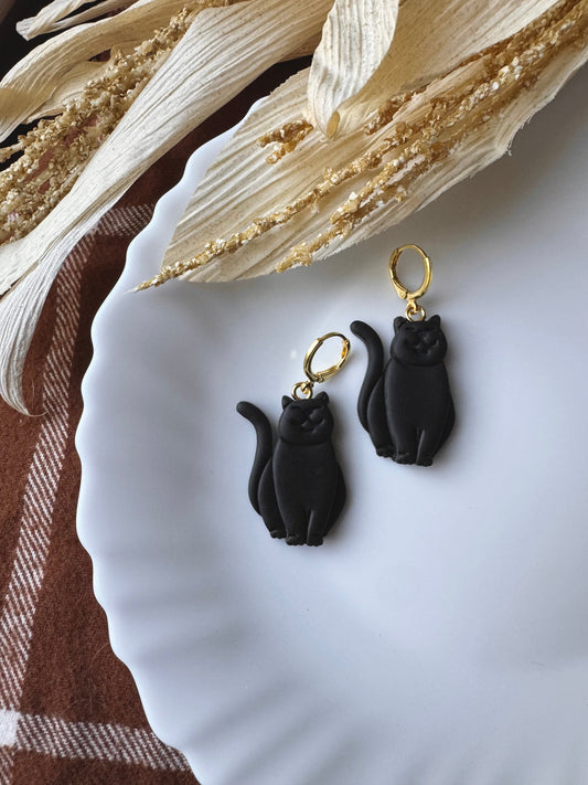 Black Cat Earrings