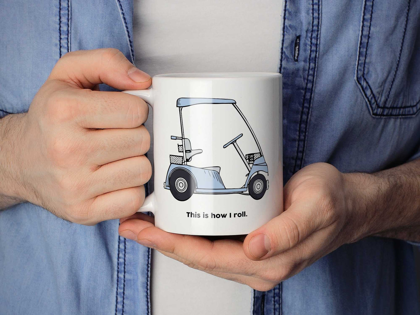 How I Roll Golf Cart Coffee Mug