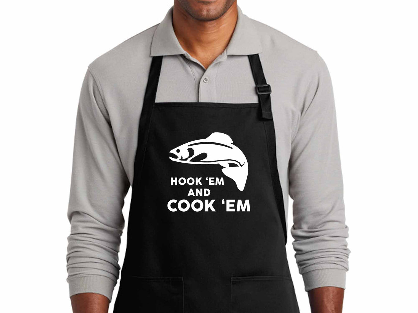 Hook 'Em and Cook 'Em Apron