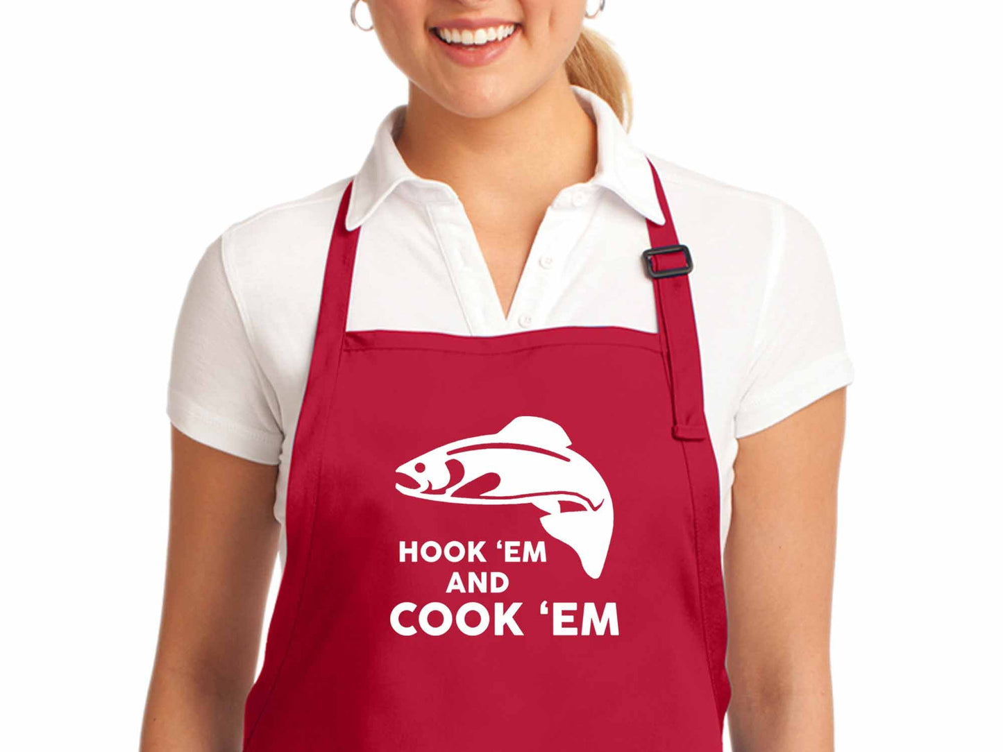 Hook 'Em and Cook 'Em Apron