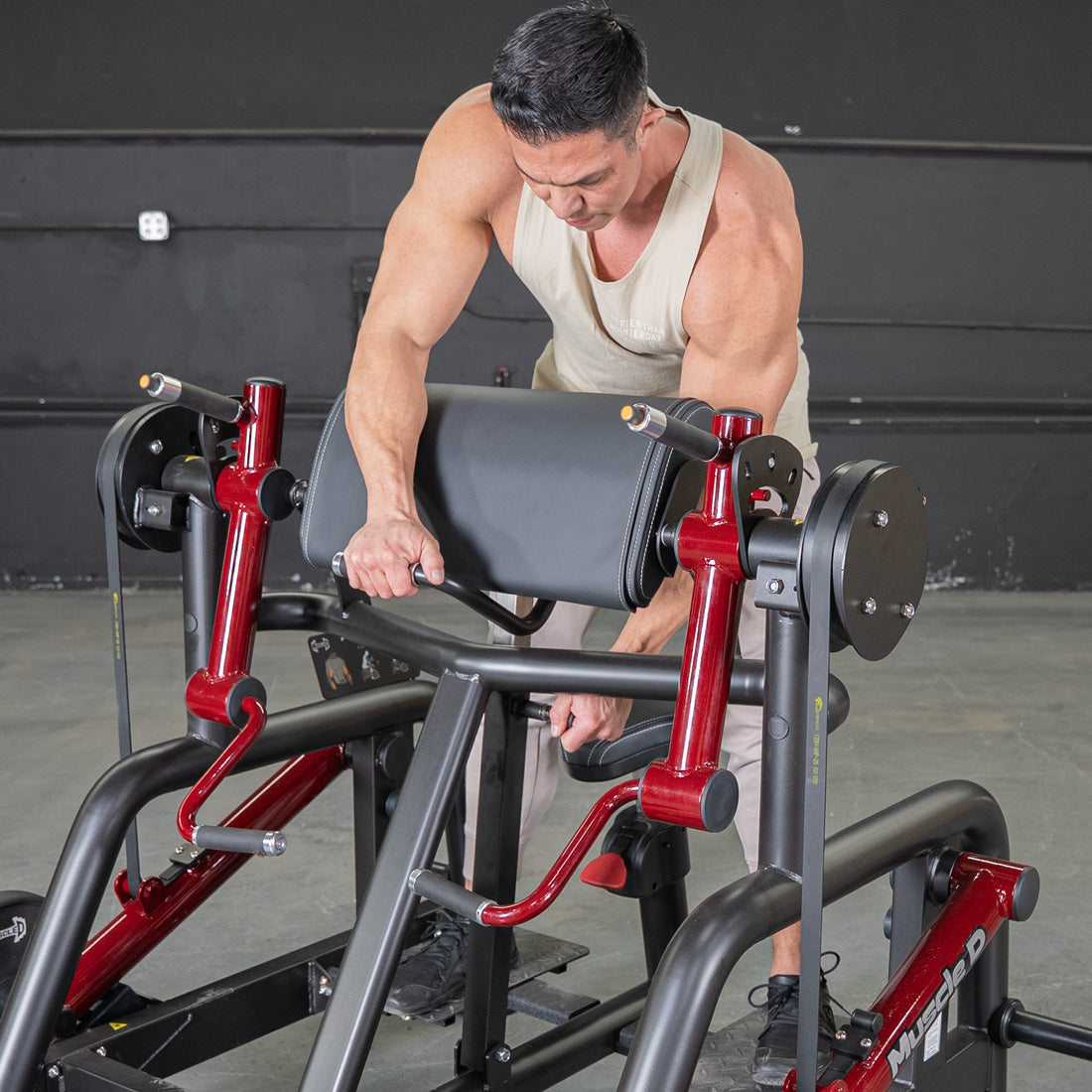 Power Leverage V2 Iso Lateral Biceps Curl / Preacher Curl - Muscle D Fitness