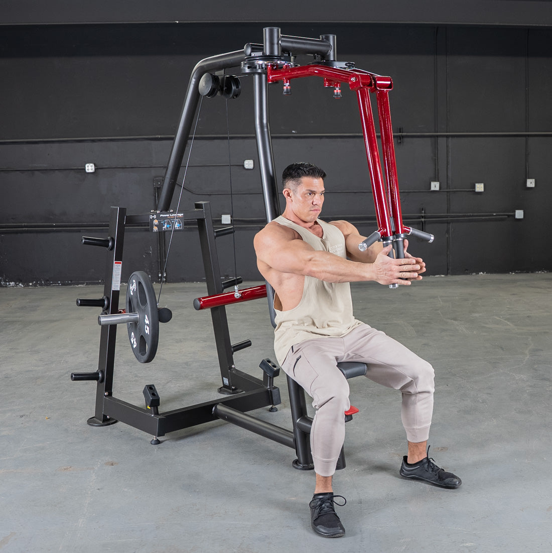 Power Leverage V2 Seated Pec Fly / Rear Delt Combo - Plate Loaded - Weight Storage Included