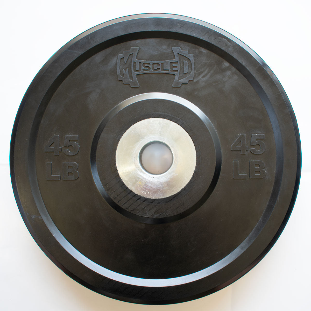 Pro Bumper Training Plates with Center Steel Hub - Muscle D Fitness - Virgin Rubber