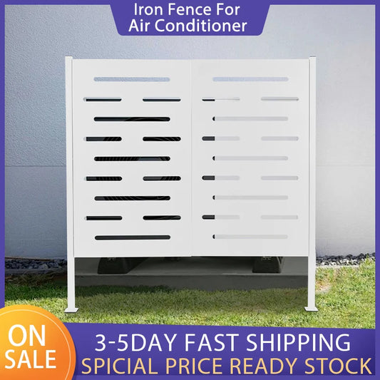 Freestanding Privacy Screens 3 Panels Iron Air Conditioner Fence with Pool Equipment Enclosure for Outdoor Yard Hide AC & Trash