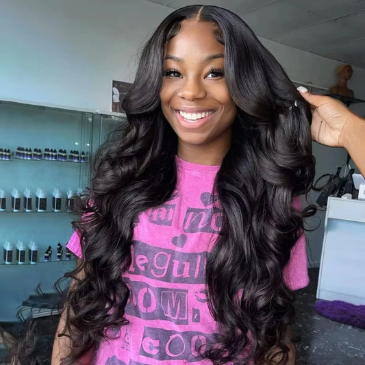 220% Body Wave 13x6 Lace Front Human Hair Wigs Brazilian 30 40 Inch 13x4 Transparent Lace Frontal Wig For Women