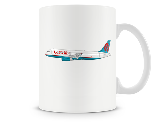 America West Airbus A319 Mugs, Tumblers Drinkware