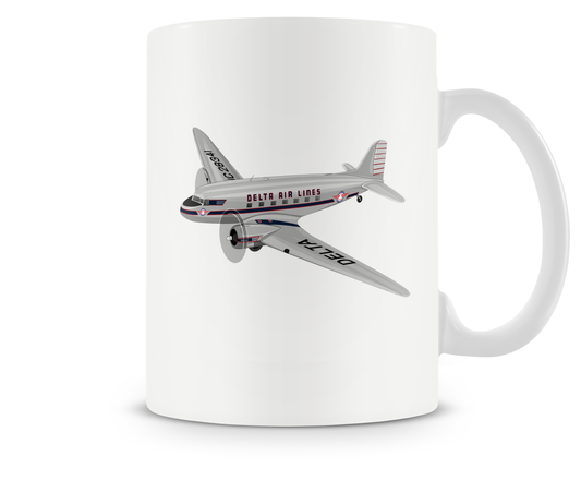 Delta Airlines Douglas DC-3 Mugs, Tumblers Drinkware
